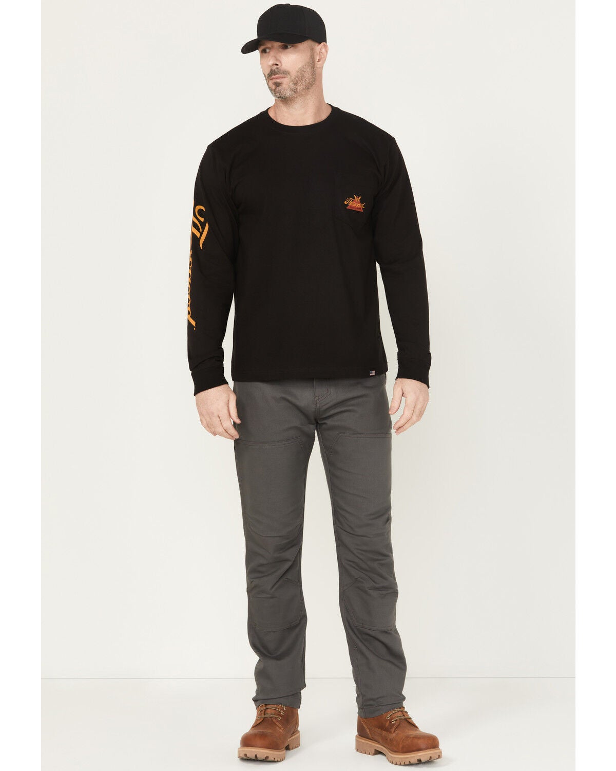 Dickies Men's Tradebuilt Duck Double Knee Work Pants, Charcoal, hi-res