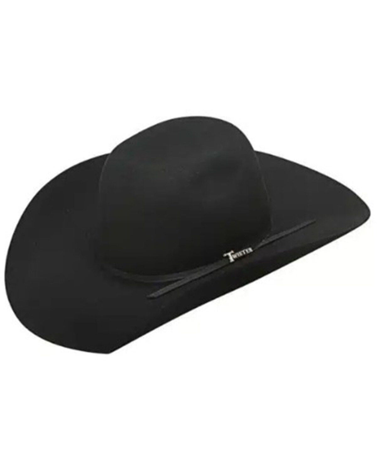 M & F Western Twister Felt Cowboy Hat, Black, hi-res