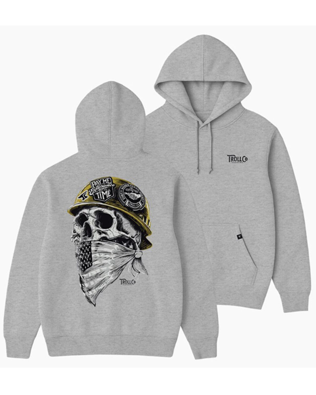Image #4 - Troll Co Men's Headstrong Hooded Sweatshirt, Heather Grey, hi-res