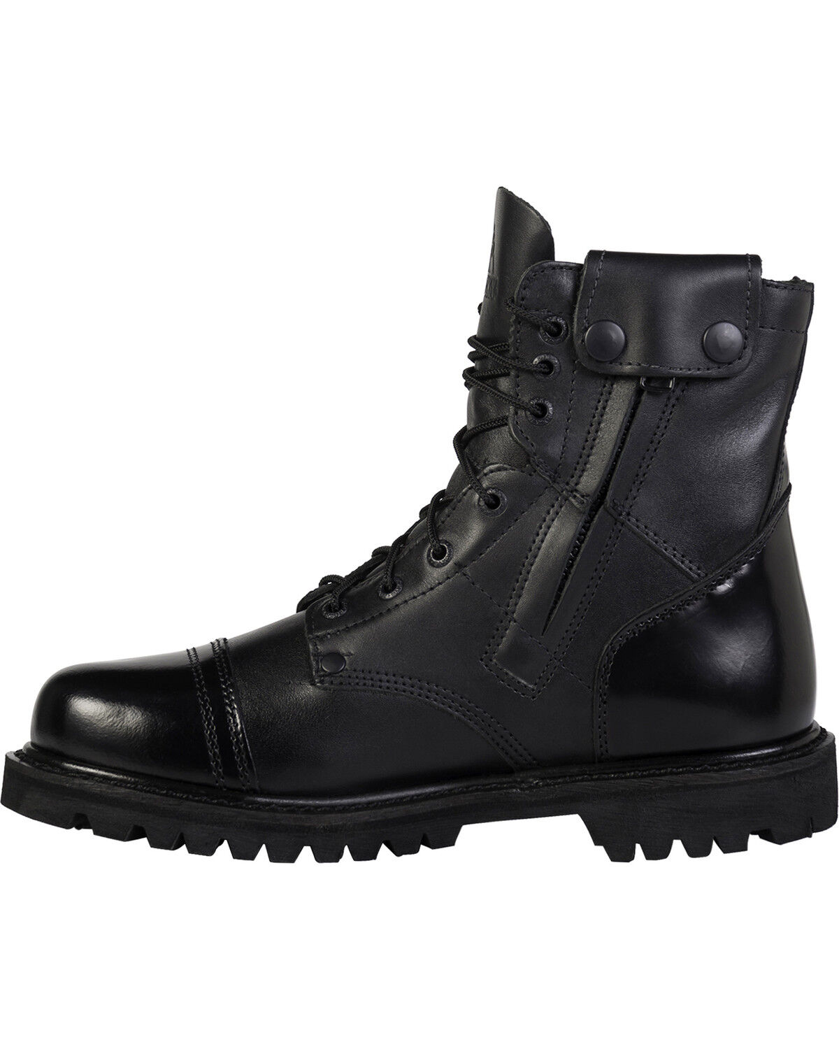 Image #3 - Rocky Men's Side Zipper Duty Boots, Black, hi-res