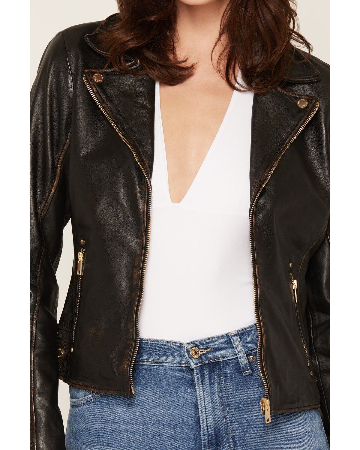 Image #3 - Mauritius Leather Women's Hazie Leather Jacket, Black, hi-res