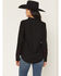 Image #4 - Rock & Roll Denim Women's Floral Embroidered Retro Snap Western Shirt, Black, hi-res