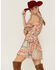 Image #3 - Miss Me Women's Patchwork Long Sleeve Mini Dress, Mauve, hi-res