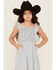 Image #2 - Hayden LA Girls' Gingham Print Puff Sleeve Midi Dress, Blue, hi-res