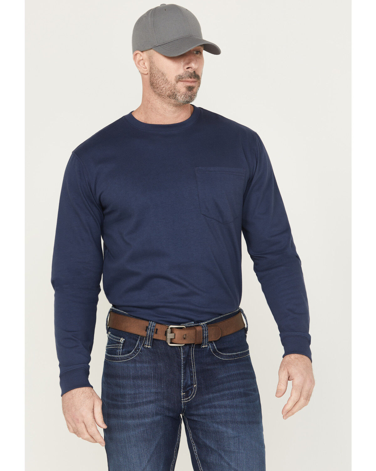 Image #2 - Cody James Men's FR Eagle Long Sleeve Graphic Work Shirt, Navy, hi-res