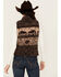 Image #4 - Shyanne Women's Buffalo Print Snap Sherpa Vest, Chocolate, hi-res