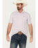 Image #1 - Ariat Men's Geo Print Short Sleeve Polo Shirt , White, hi-res