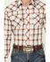 Image #3 - Wrangler Retro Men's Plaid Print Long Sleeve Snap Western Shirt, Orange, hi-res