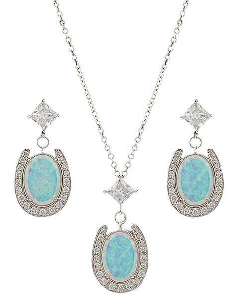 Image #1 - Montana Silversmiths Luck in the Evening Sky Jewelry Set, Silver, hi-res