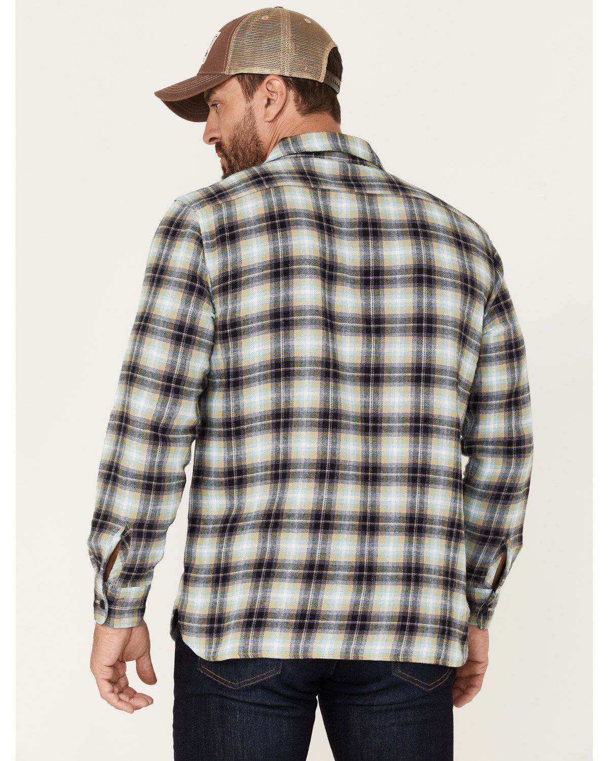 Image #4 - Levi's Men's Classic Worker Plaid Long Sleeve Button-Down Shirt, Olive, hi-res