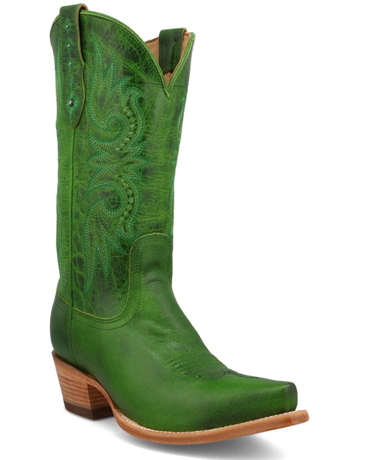 Black Star Women's Paradise Western Boot - Snip Toe, Green, hi-res