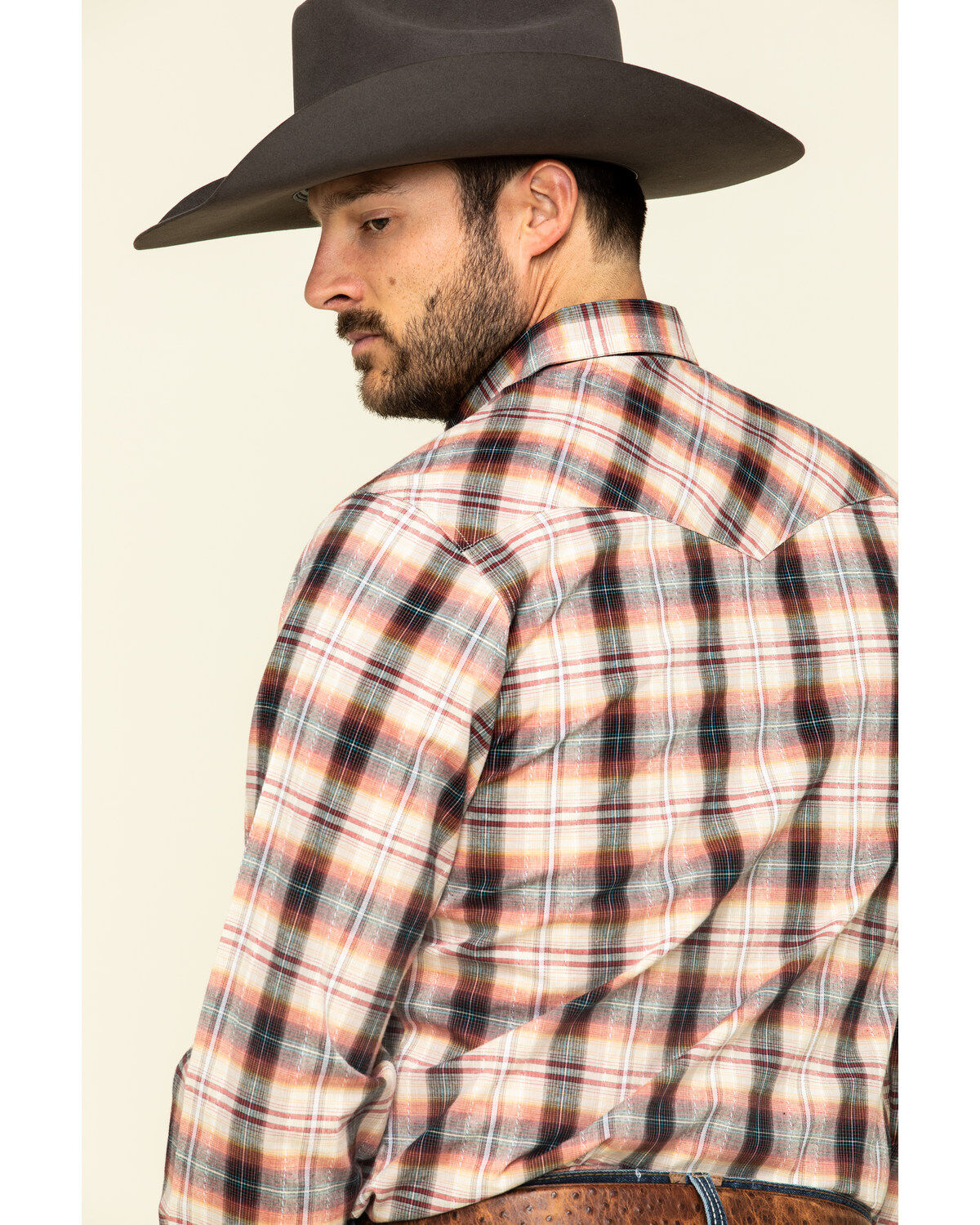 Image #5 - Roper Men's West Made Multi Rope Plaid Long Sleeve Western Shirt, , hi-res