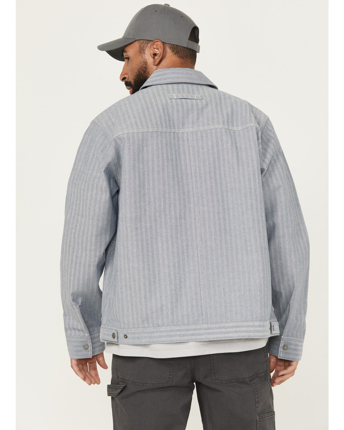 Image #4 - Lucky Brand Workwear Men's Herringbone Gas Station Jacket, Blue, hi-res