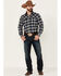 Image #2 - Pendleton Men's Check Plaid Button-Down Long Sleeve Western Flannel Shirt, Blue, hi-res