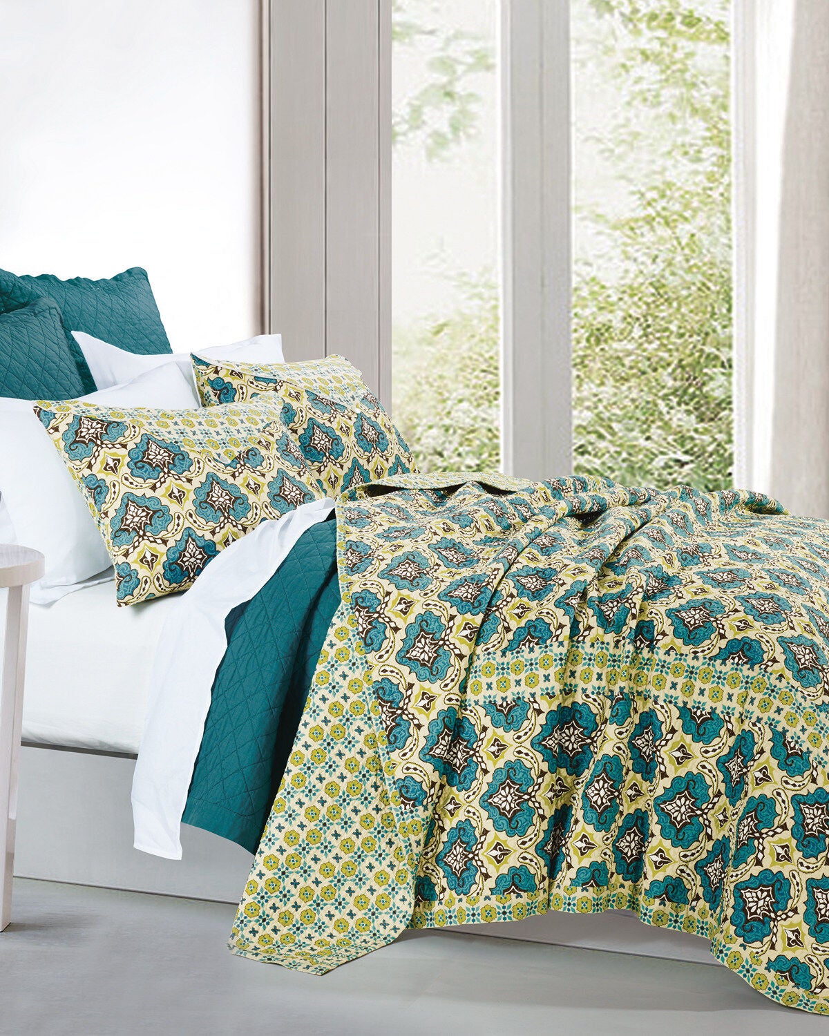 HiEnd Accents Salado King Quilt Set - 3 Piece, Multi, hi-res