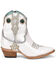 Corral Women's Patent Leather Inlay & Embroidery Western Booties - Pointed Toe , White, hi-res