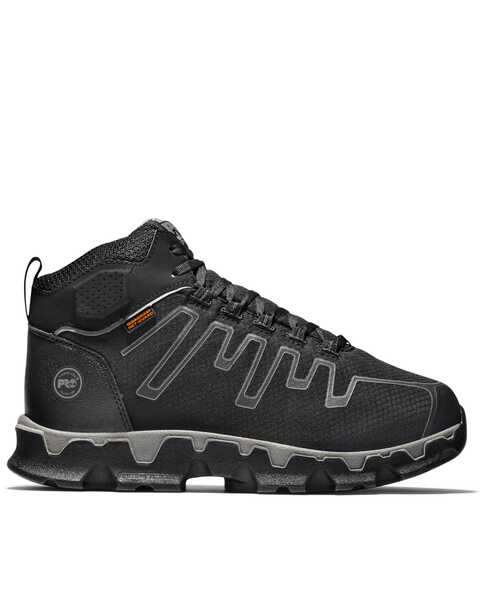 Image #2 - Timberland Men's Powertrain Ripstop Met Guard Work Shoes - Alloy Toe, Black, hi-res