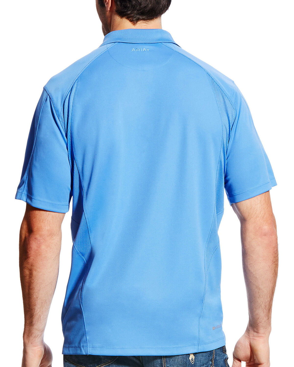 Image #2 - Ariat Men's AC Solid Short Sleeve Polo Shirt, , hi-res