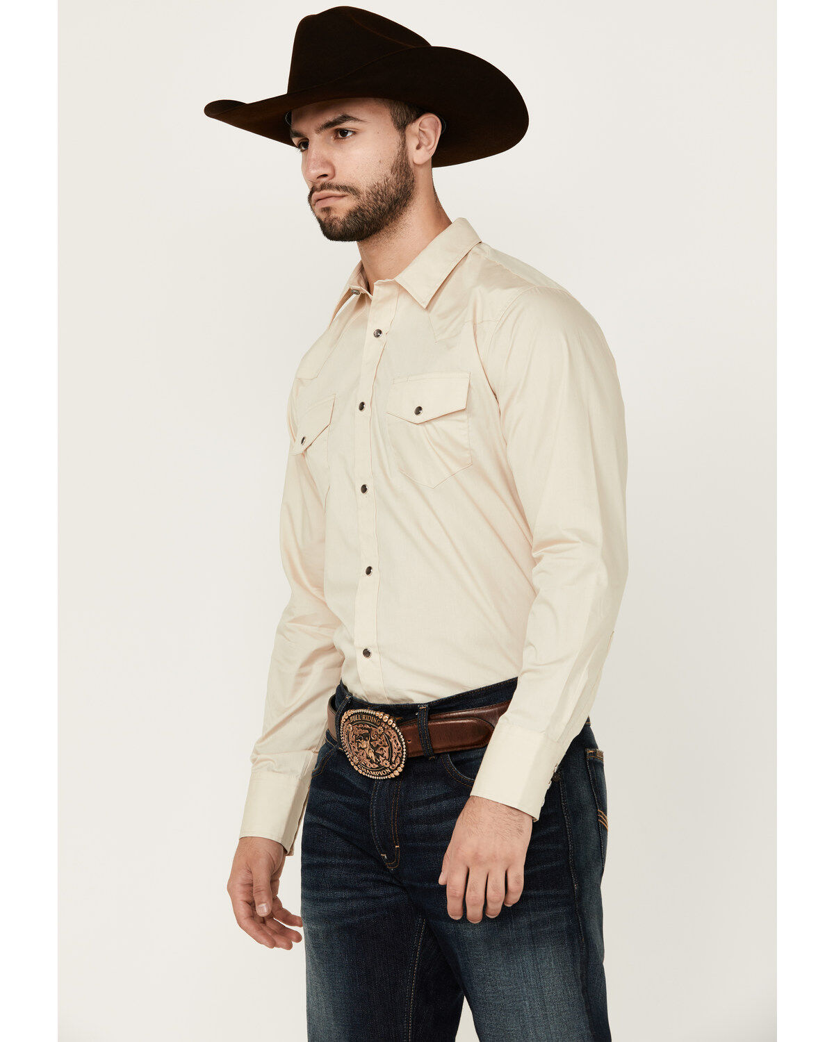 Product Name:  Gibson Men's Basic Solid Long Sleeve Pearl Snap Western Shirt