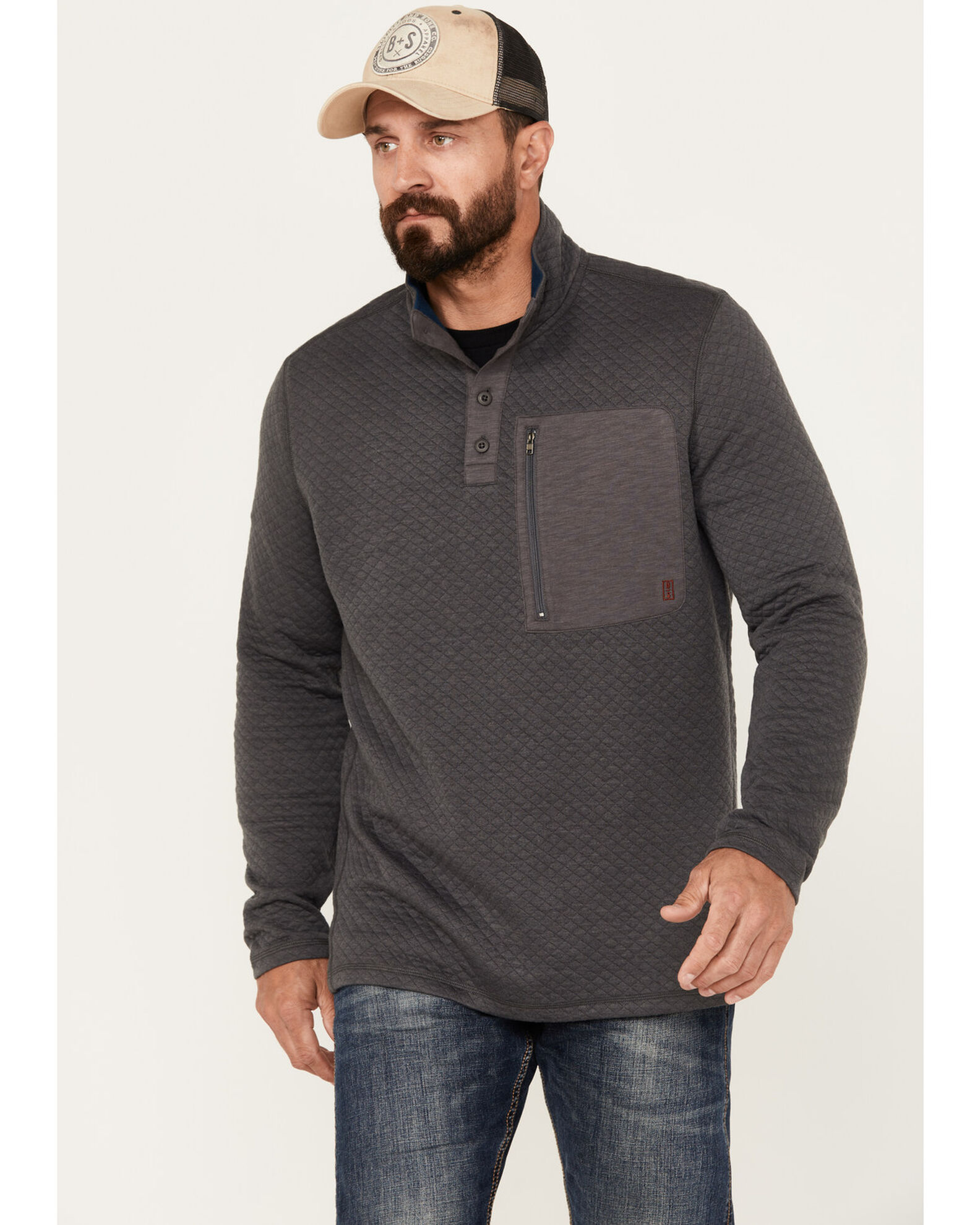 Donegal button mock pullover deals