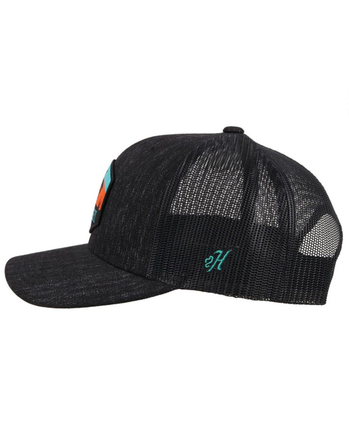 Image #3 - Hooey Men's Punchy Patch Logo Trucker Cap, Black, hi-res