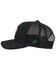 HOOey Men's Black Punchy Patch Logo Mesh Trucker Cap , Black, hi-res