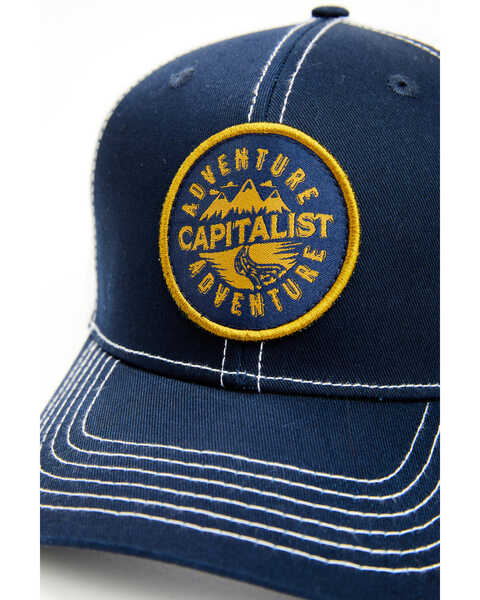 Brothers & Sons Men's Adventure Capitalist Circle Patch Mesh-Back Ball Cap , Navy, hi-res
