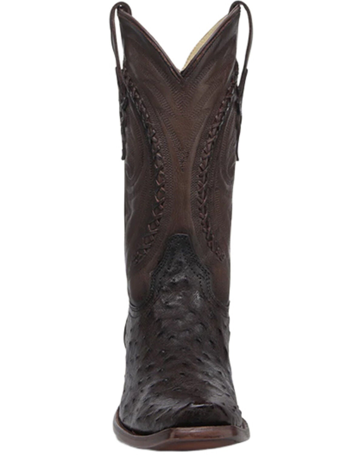 Image #3 - Corral Men's Handwoven Exotic Full-Quill Ostrich Western Boots - Square Toe, Brown, hi-res