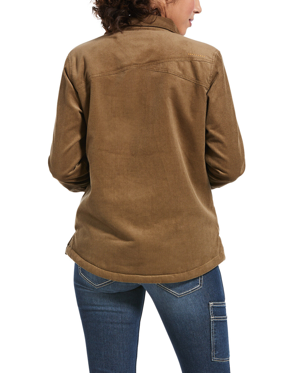 Image #2 - Ariat Women's Field Khaki Rebar Corduroy Shirt Jacket, , hi-res