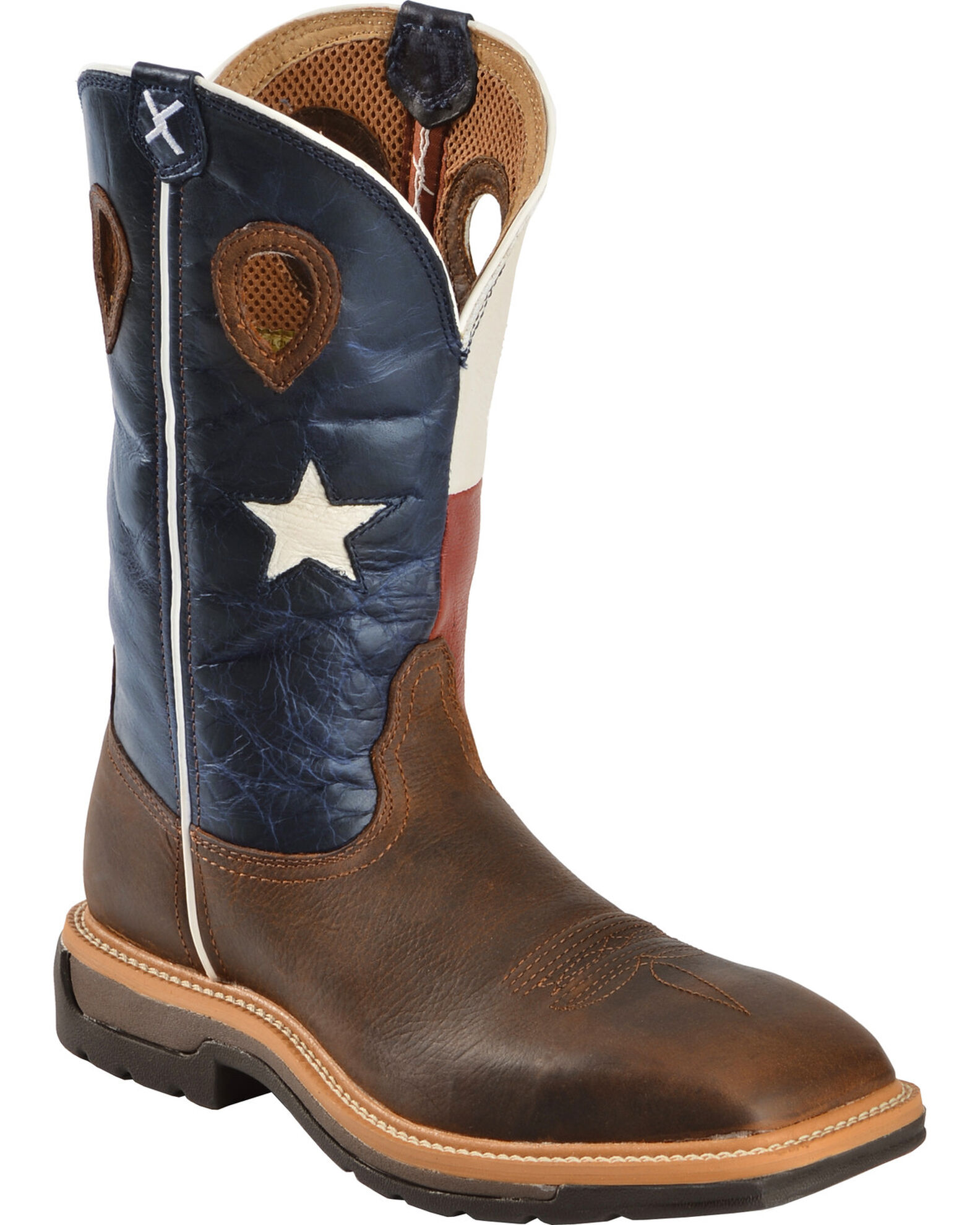 Twisted X Lite Men s Texas Flag Pull On Work Boots Soft Toe
