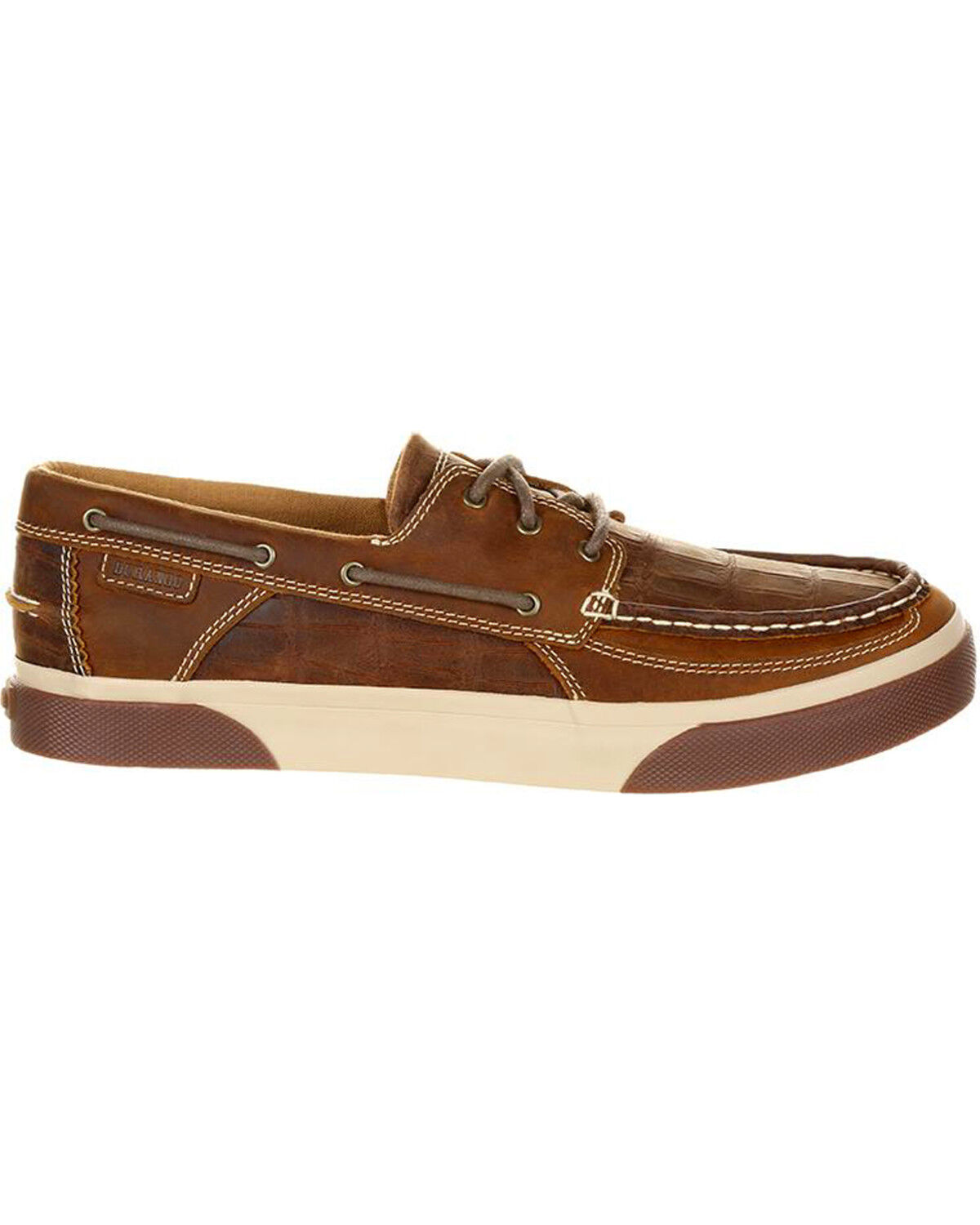 Image #2 - Durango Men's Brown Music City Gator Emboss Boat Shoes , , hi-res