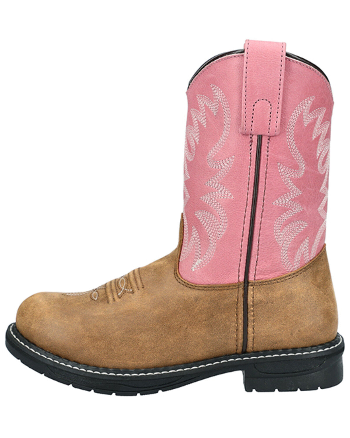 Image #3 - Smoky Mountain Little Girls' Buffalo Western Boots - Round Toe, Brown, hi-res