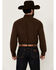 Image #4 - Roper Men's Amarillo Solid Long Sleeve Snap Western Shirt, Brown, hi-res