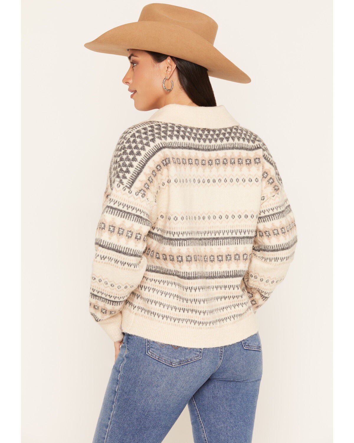 Image #4 - Revel Women's Southwestern Sweater, Off White, hi-res