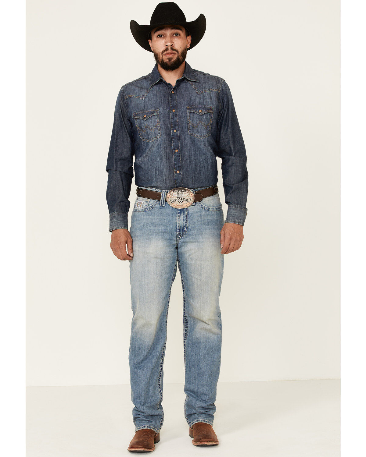 Image #1 - Cinch Men's White Label Performance Light Stonewashed Relaxed Straight Jeans, , hi-res
