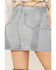 Image #4 - Rock & Roll Denim Women's Cowgirl Light Wash Pintuck Detail Denim Skirt, Blue, hi-res
