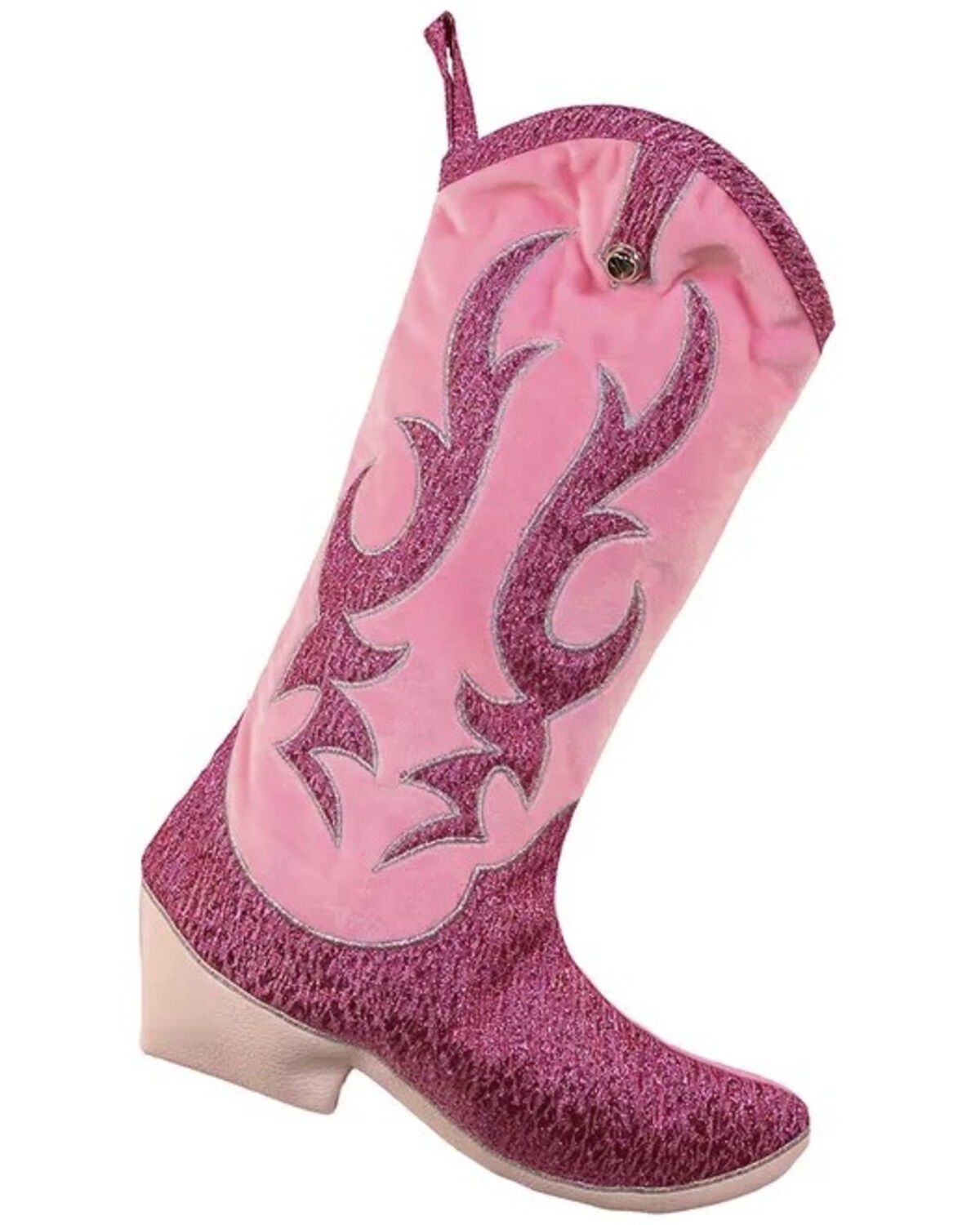 Image #1 - Kurt Adler Velvet and Metallic Cowboy Boot Stocking, Multi, hi-res