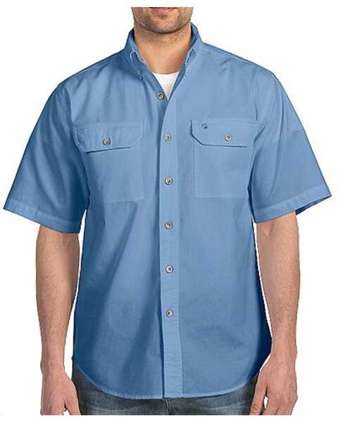 Image #1 - Carhartt Men's Fort Solid Short Sleeve Work Shirt - Big & Tall, , hi-res