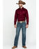 Image #6 - Ariat Men's Burgundy Solid Twill Long Sleeve Western Shirt - Big & Tall, Burgundy, hi-res