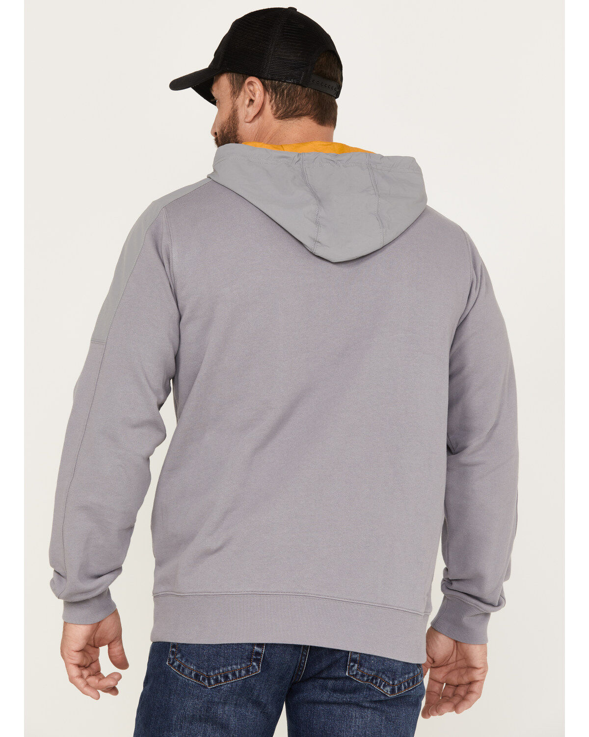 Image #4 - Brothers and Sons Men's French Terry Anorak 1/4 Zip Hooded Pullover, Dark Grey, hi-res