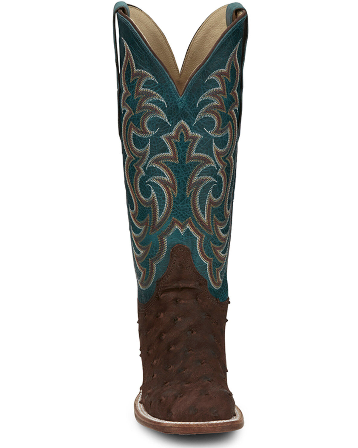 Product Name:  Justin Women's Exotic Full Quill Ostrich Western Boots - Broad Square Toe