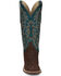 Justin Women's Exotic Full Quill Ostrich Western Boots - Broad Square Toe, Brown, hi-res