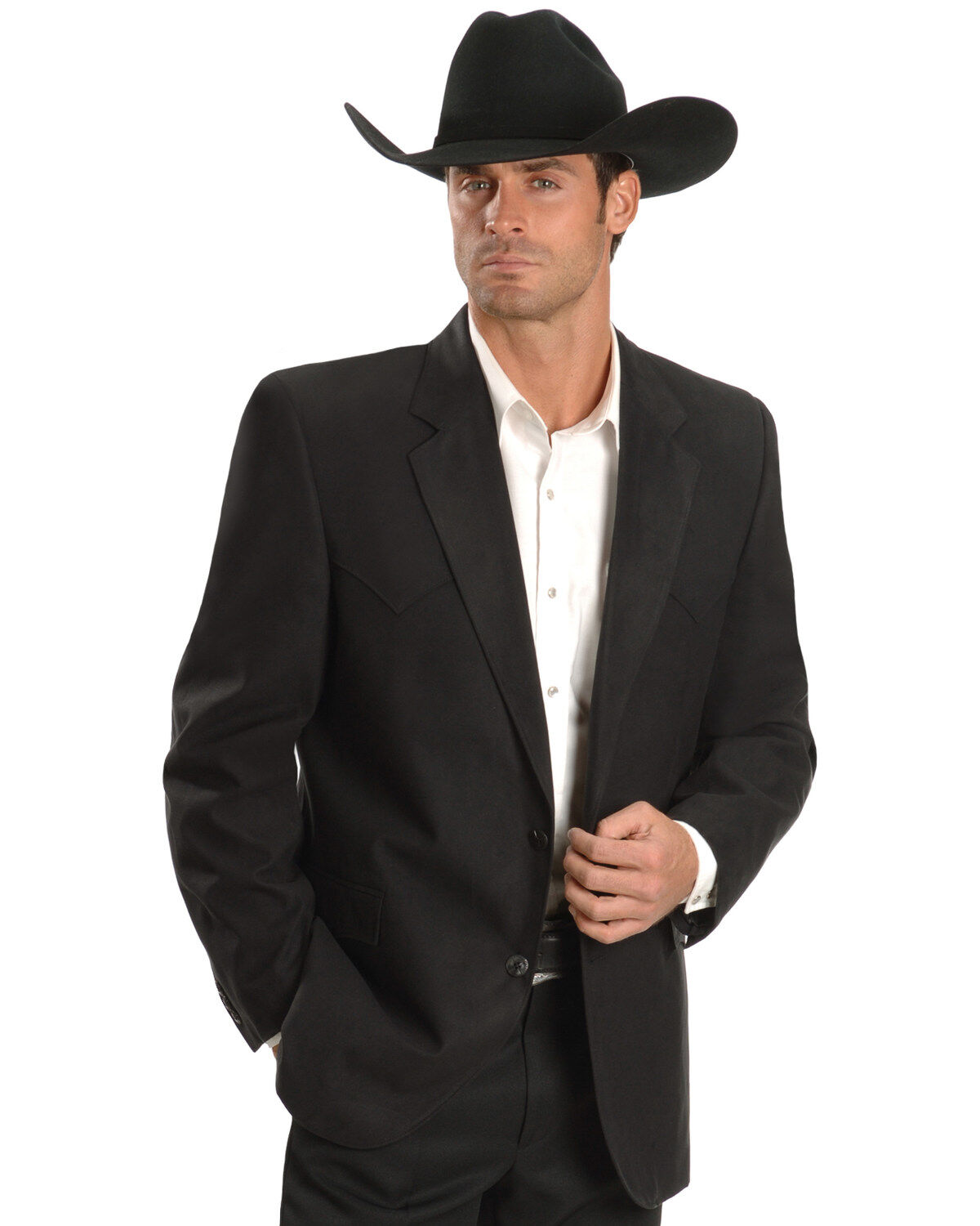 Image #1 - Circle S Microsuede Sportcoat - Reg, Tall, Black, hi-res