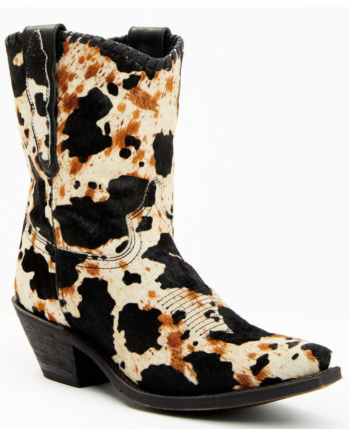 Image #1 - Laredo Women's Carleigh Hair On Hide Western Fashion Booties - Snip Toe, Multi, hi-res