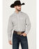 Image #1 - George Strait by Wrangler Men's Geo Print Long Sleeve Button-Down Stretch Western Shirt, Black, hi-res