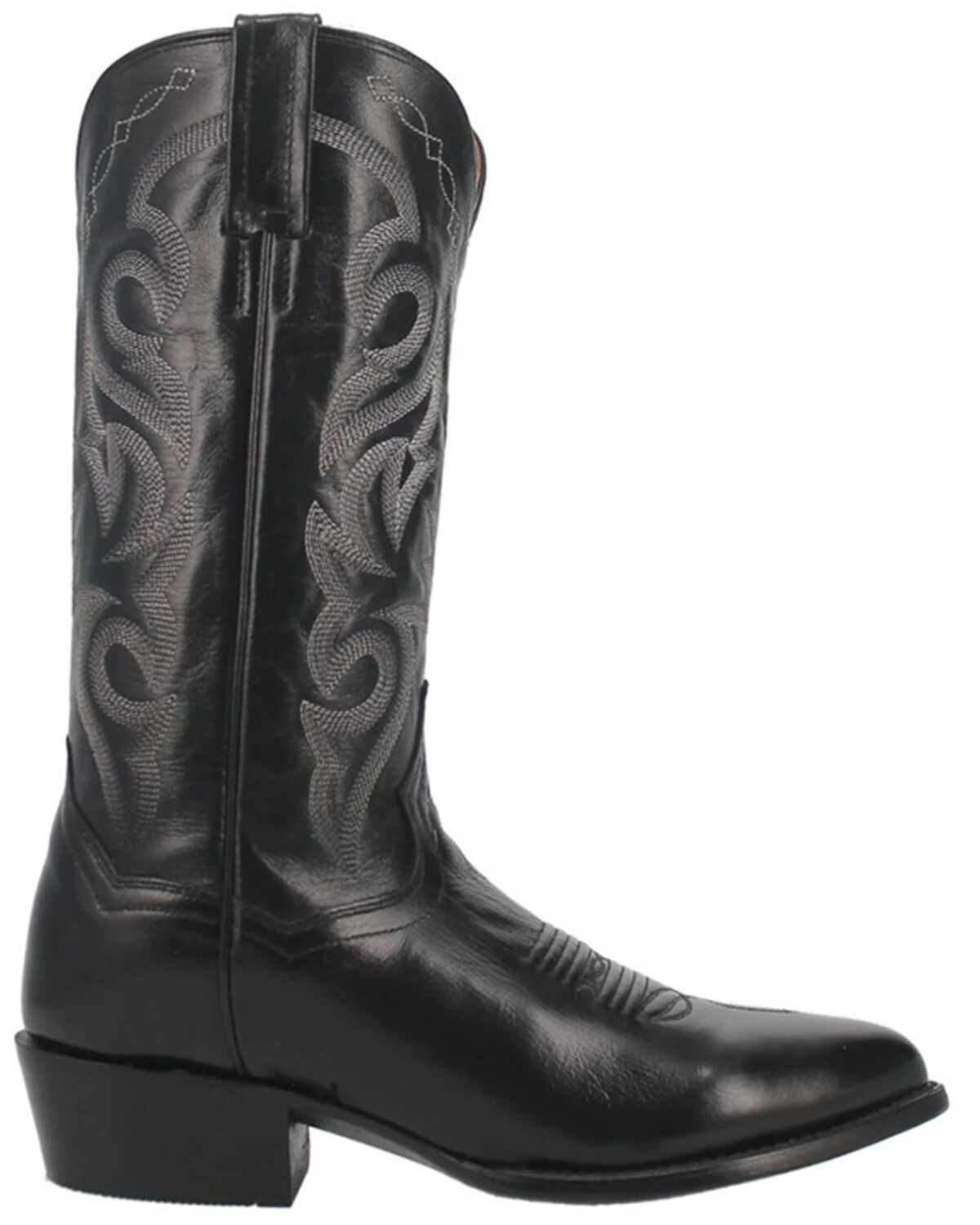 Image #2 - Dan Post Men's Mignon Western Boots - Round Toe, Black, hi-res