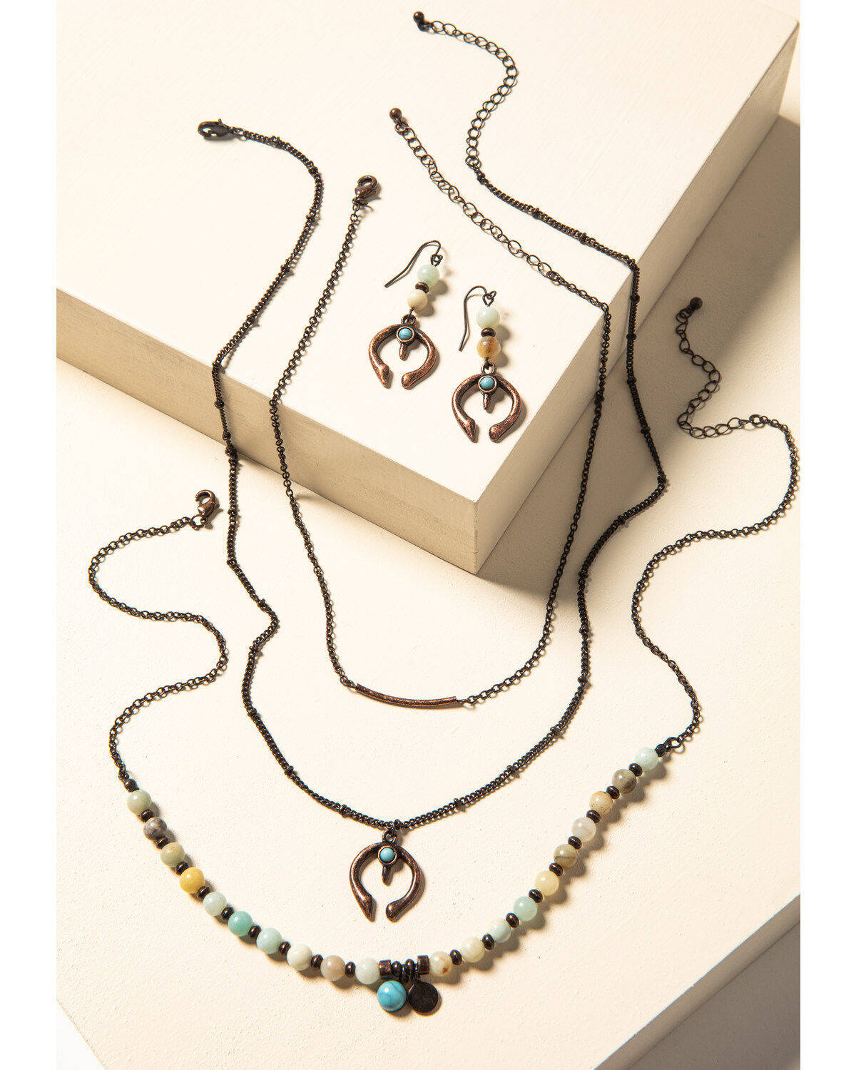 Image #1 - Shyanne Women's Willow Moon Crescent Bead Set, Rust Copper, hi-res