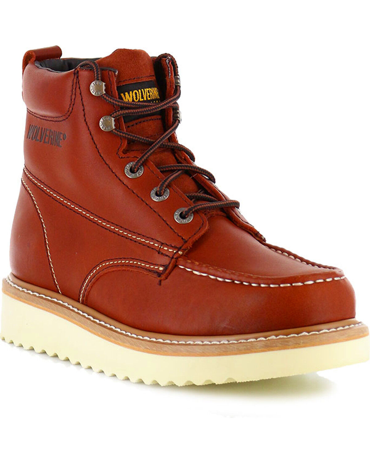 Image #1 - Wolverine Men's Moc-Toe Work Boots, Rust Copper, hi-res