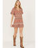 Image #2 - Idyllwind Women's Blossom Flutter Sleeve Smocked Mini Dress, Maroon, hi-res