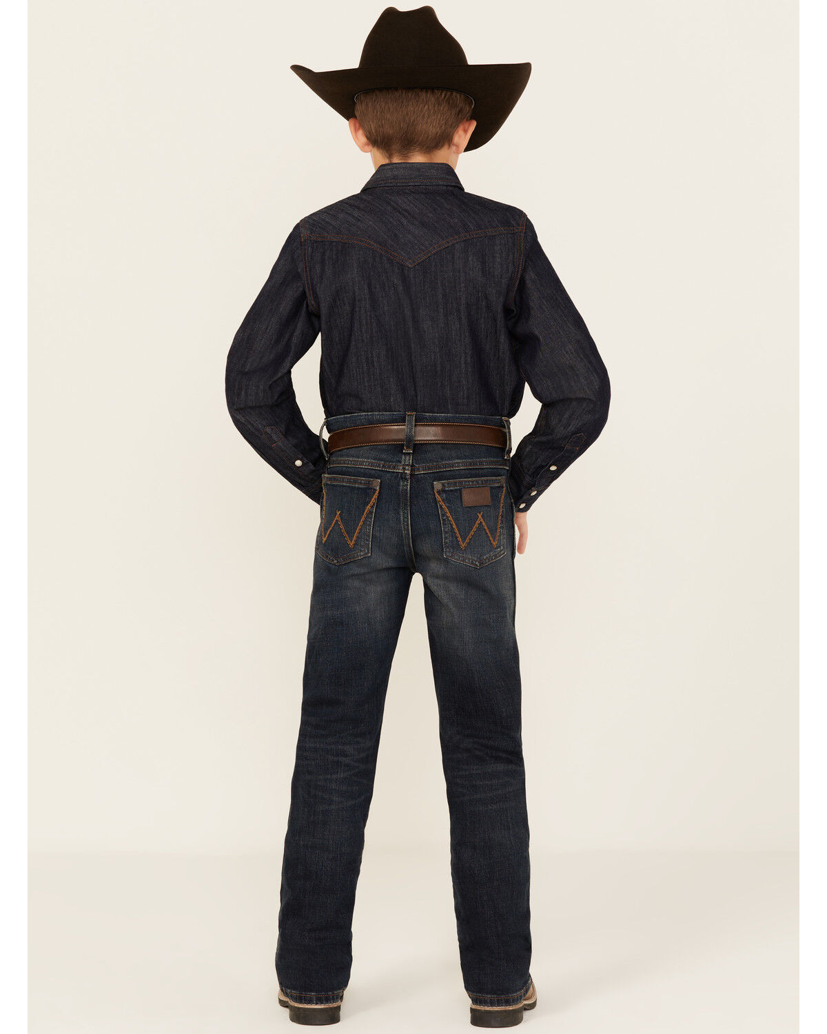 Image #3 - Wrangler Retro Boys' Slim Bootcut Stretch Denim Jeans, Blue, hi-res